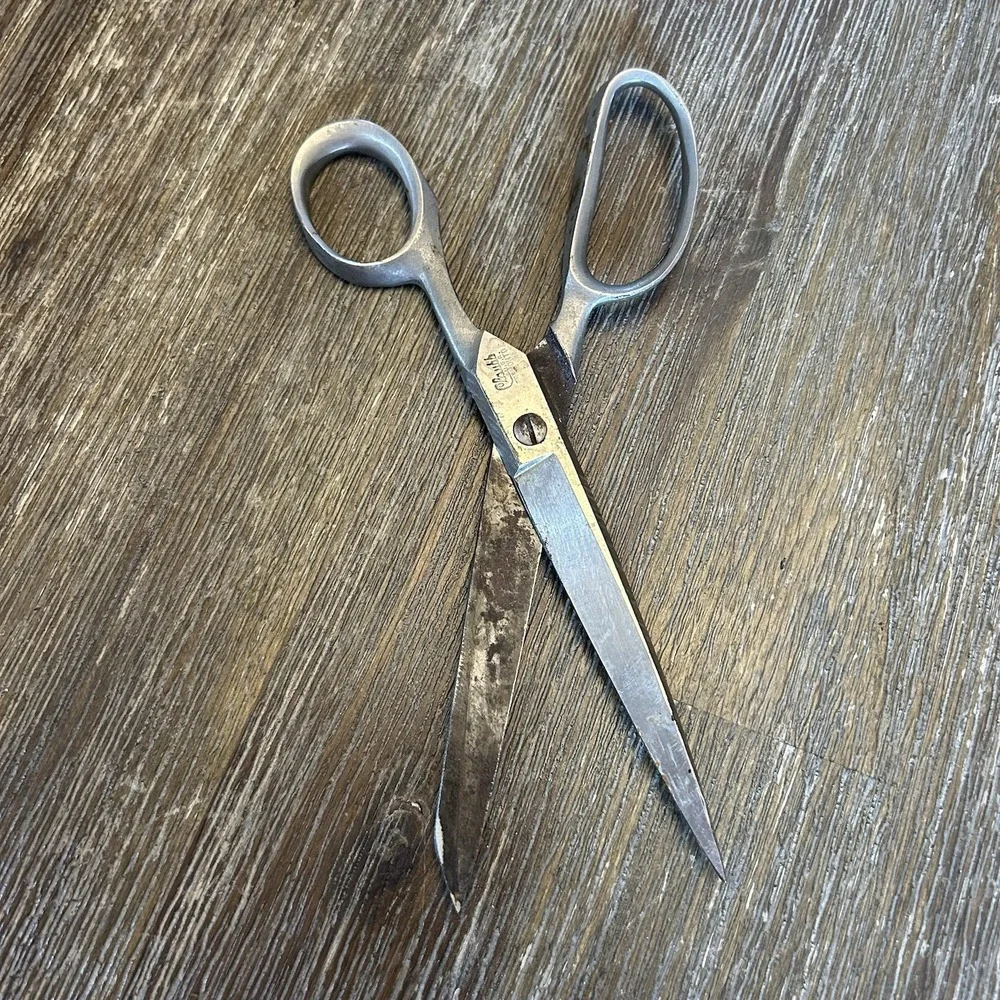 Vintage Clauss LH7 1/2 Left Handed Sewing Scissors Shears Fremont Ohio USA 7.5